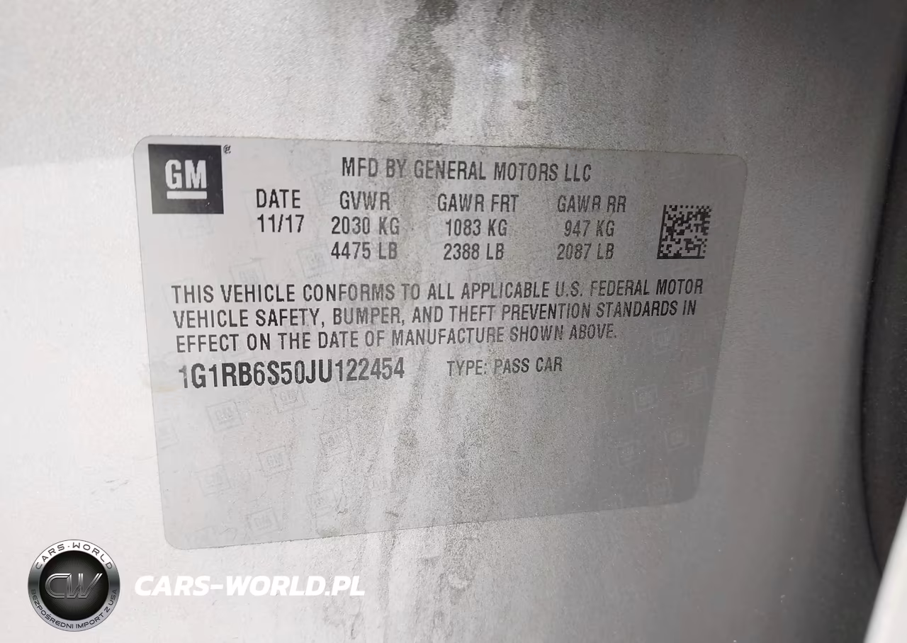 2018 Chevrolet Volt Premier VIN:1G1RB6S50JU122454 - 9