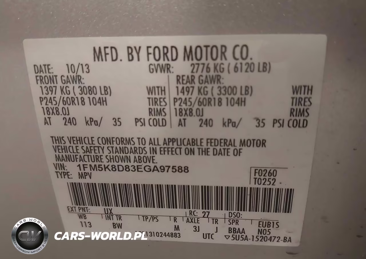 2014 Ford Explorer Xlt VIN:1FM5K8D83EGA97588 - 9