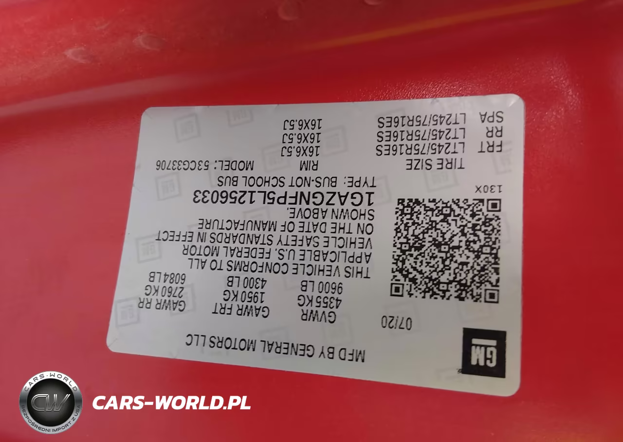 2020 Chevrolet Express Passenger Rwd 3500 Extended Wheelbase Ls VIN:1GAZGNFP5L1256033 - 9