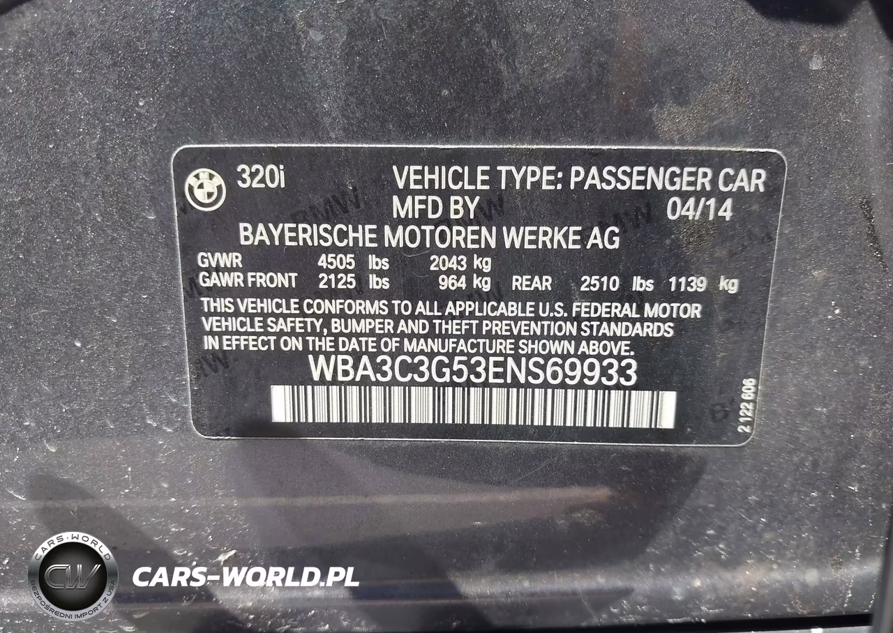 2014 BMW 320I xDrive VIN:WBA3C3G53ENS69933 - 9