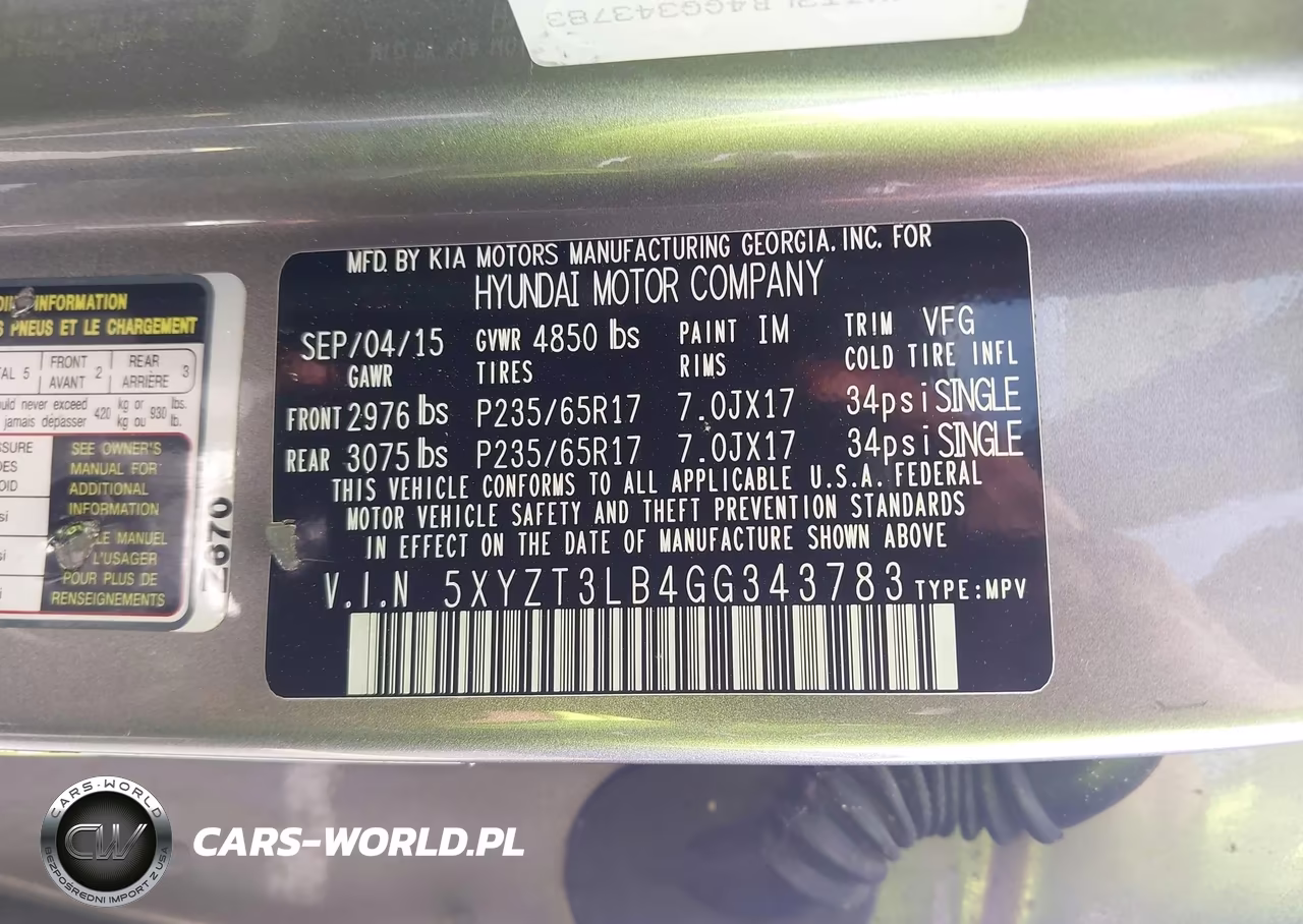 2016 Hyundai Santa Fe Sport 2.4L VIN:5XYZT3LB4GG343783 - 9