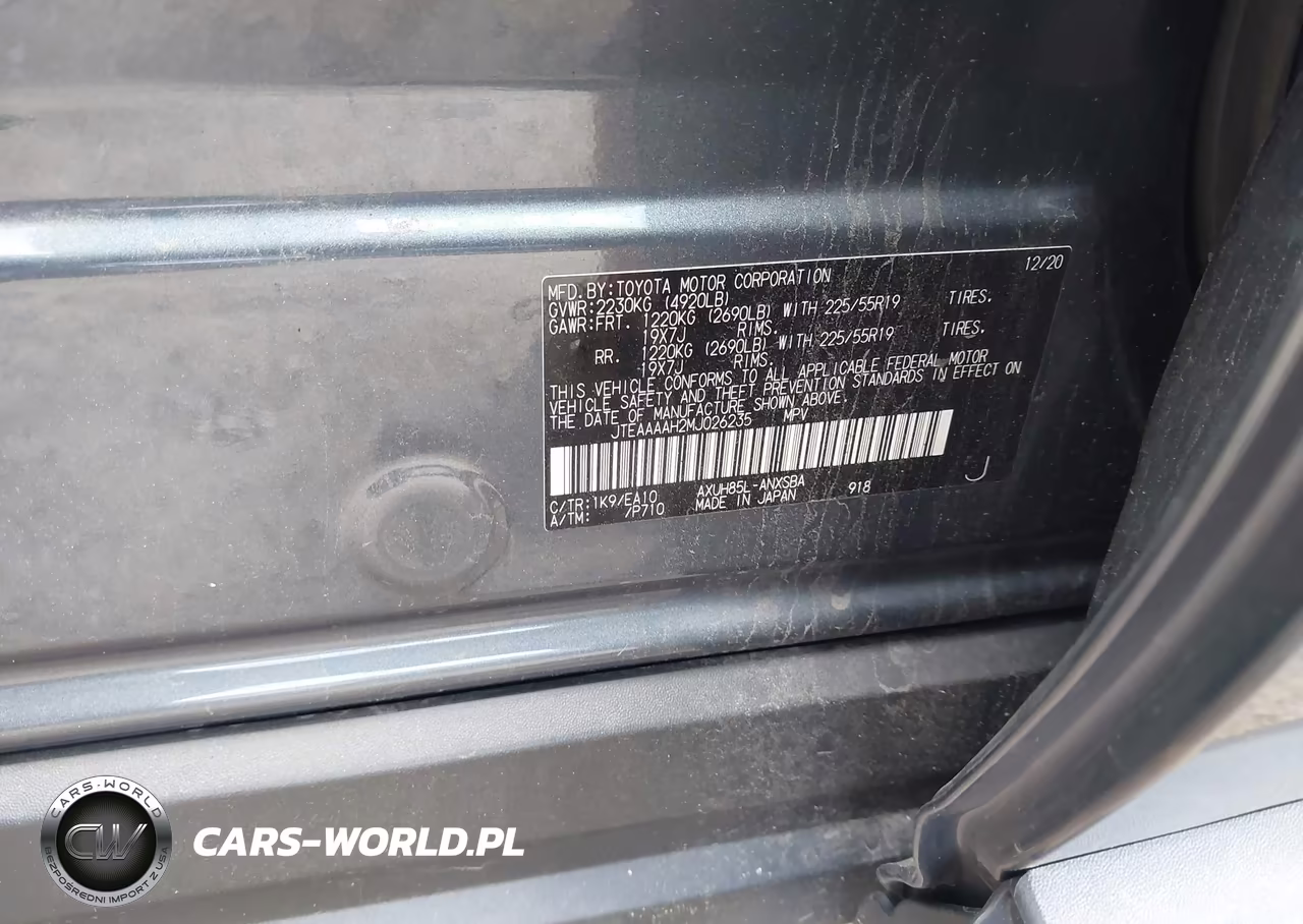 2021 Toyota Venza Limited VIN:JTEAAAAH2MJ026235 - 9