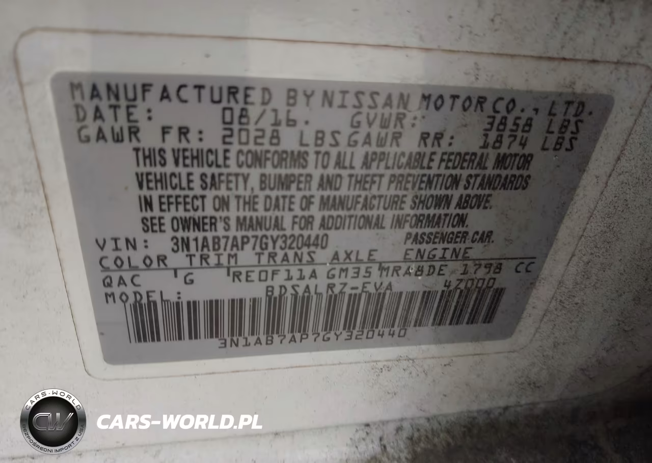 2016 Nissan Sentra Sr VIN:3N1AB7AP7GY320440 - 9