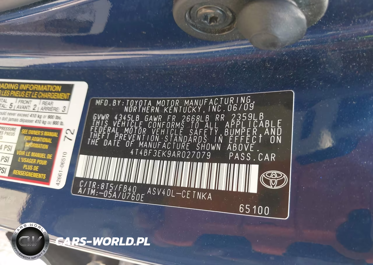 2010 Toyota Camry Le VIN:4T4BF3EK9AR027079 - 9