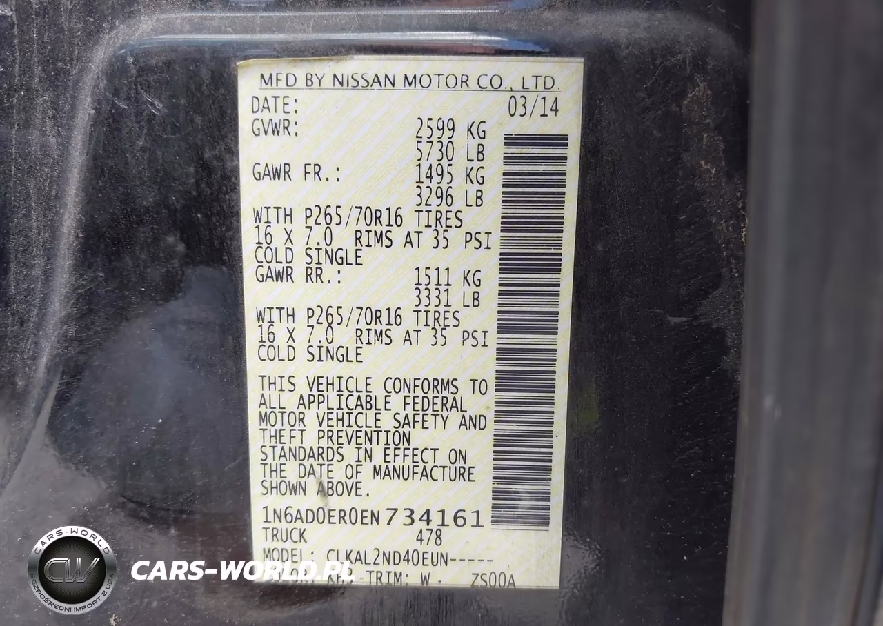 2014 Nissan Frontier Sv VIN:1N6AD0ER0EN734161 - 9