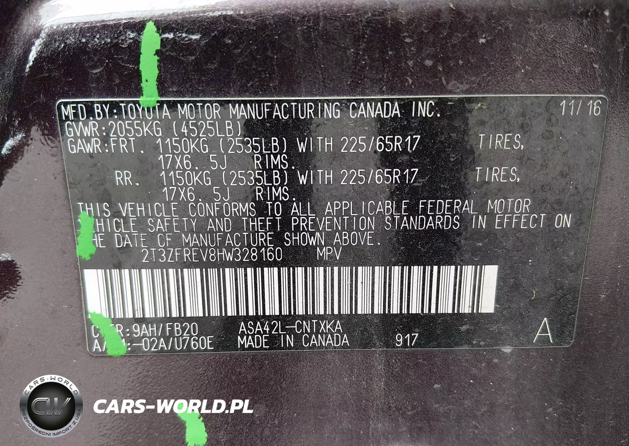 2017 Toyota Rav4 Le VIN:2T3ZFREV8HW328160 - 9