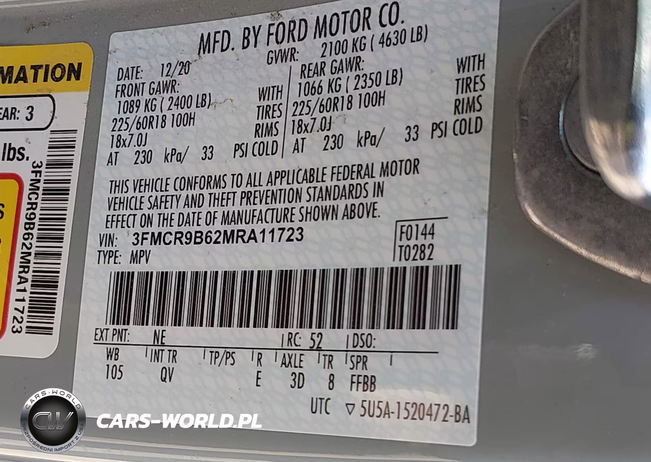 2021 Ford Bronco Sport Big Bend VIN:3FMCR9B62MRA11723 - 9