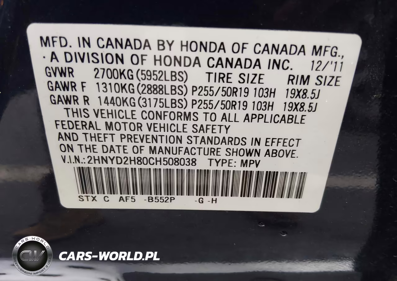 2012 Acura Mdx Advance Package VIN:2HNYD2H80CH508038 - 9