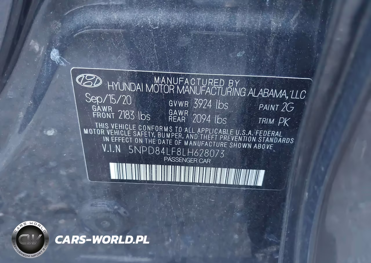 2020 Hyundai Elantra Sel VIN:5NPD84LF8LH628073 - 9