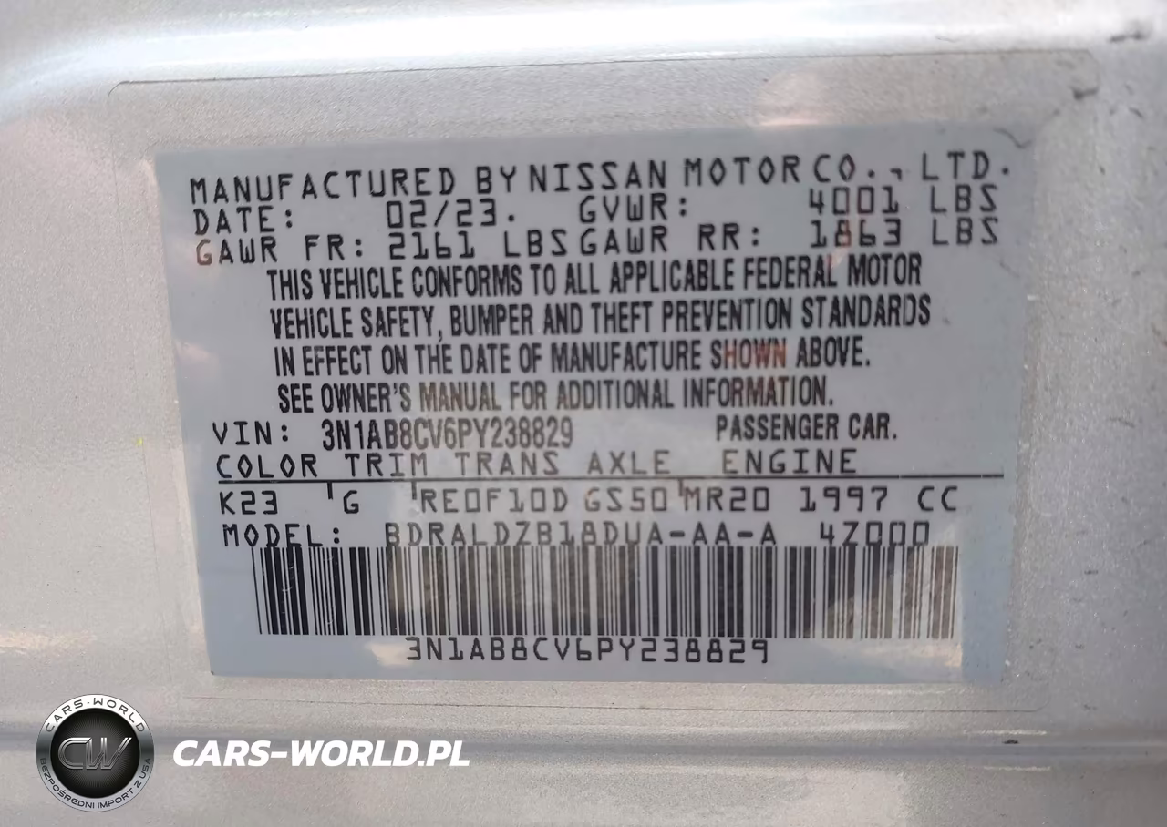 2023 Nissan Sentra Sv Xtronic Cvt VIN:3N1AB8CV6PY238829 - 9