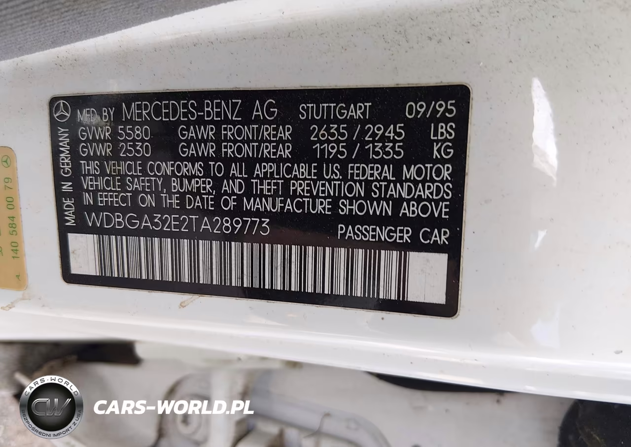 1996 Mercedes-Benz S 320W VIN:WDBGA32E2TA289773 - 9