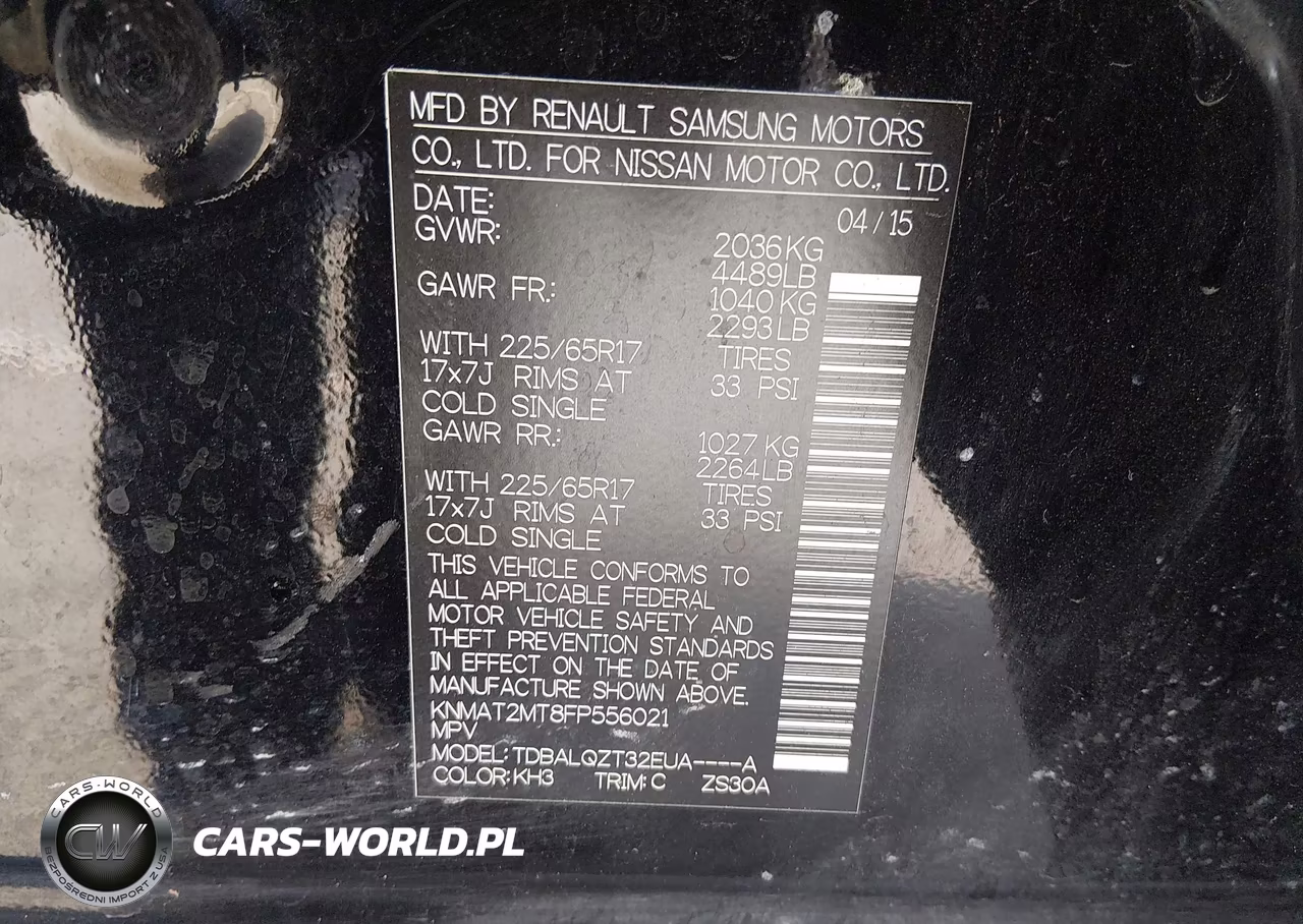 2015 Nissan Rogue Sv VIN:KNMAT2MT8FP556021 - 9