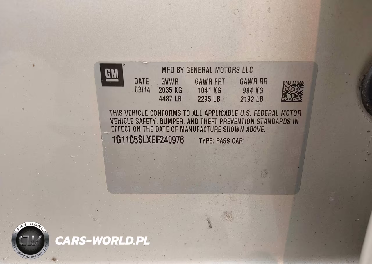 2014 Chevrolet Malibu 1Lt VIN:1G11C5SLXEF240976 - 9