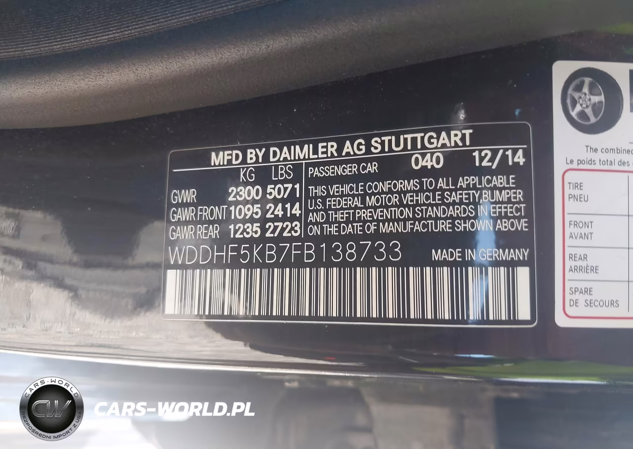 2015 Mercedes-Benz E 350 VIN:WDDHF5KB7FB138733 - 9