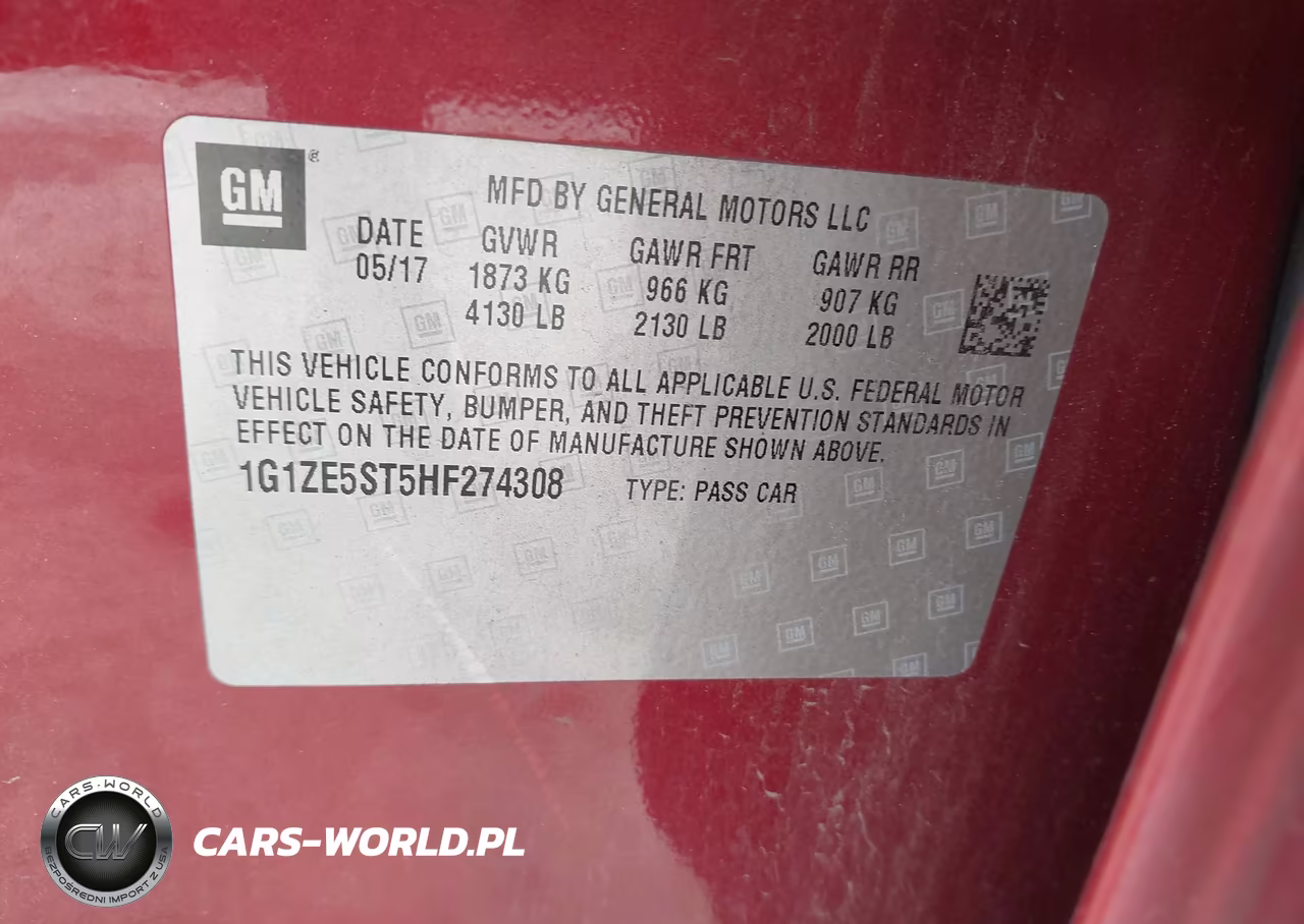 2017 Chevrolet Malibu 1Lt VIN:1G1ZE5ST5HF274308 - 9