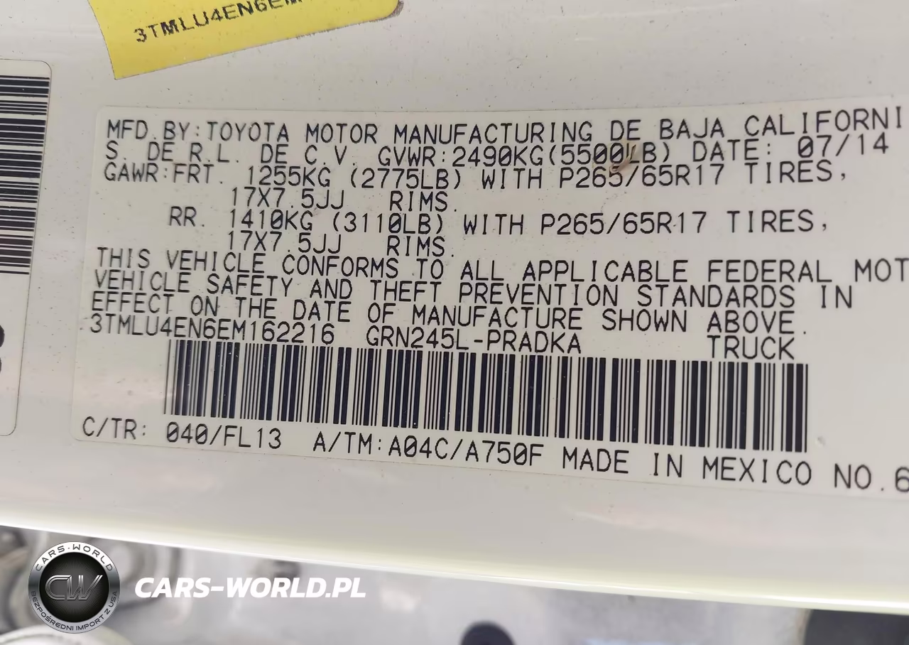2014 Toyota Tacoma Base V6 VIN:3TMLU4EN6EM162216 - 9
