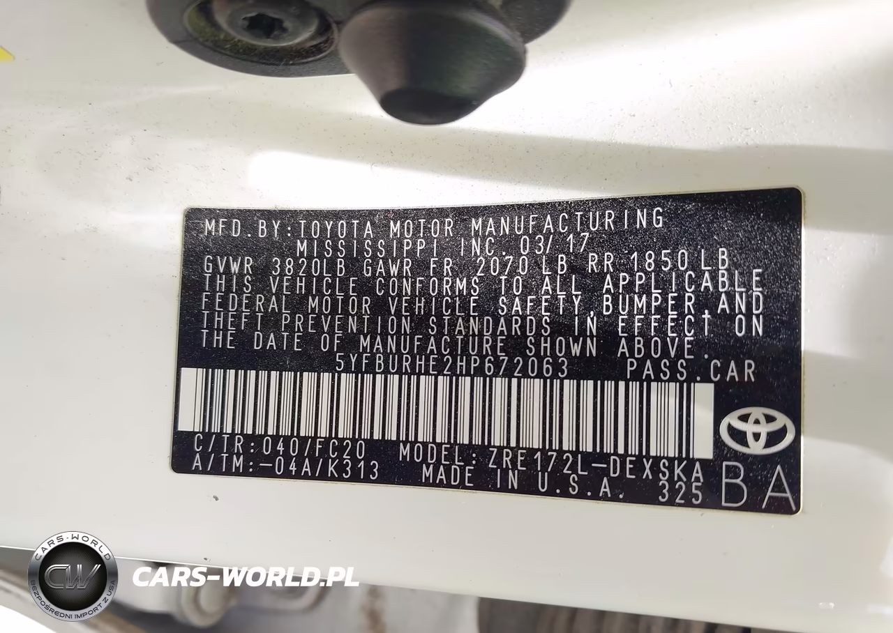 2017 Toyota Corolla Se VIN:5YFBURHE2HP672063 - 9