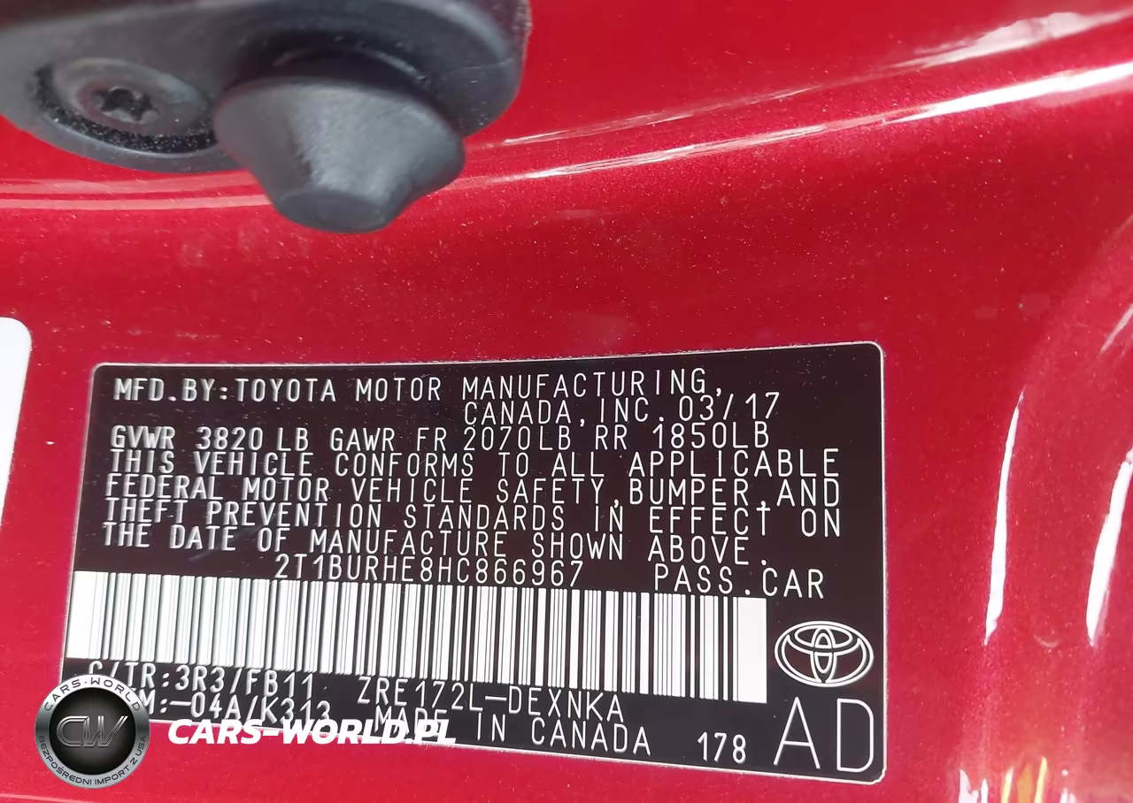 2017 Toyota Corolla Le VIN:2T1BURHE8HC866967 - 9