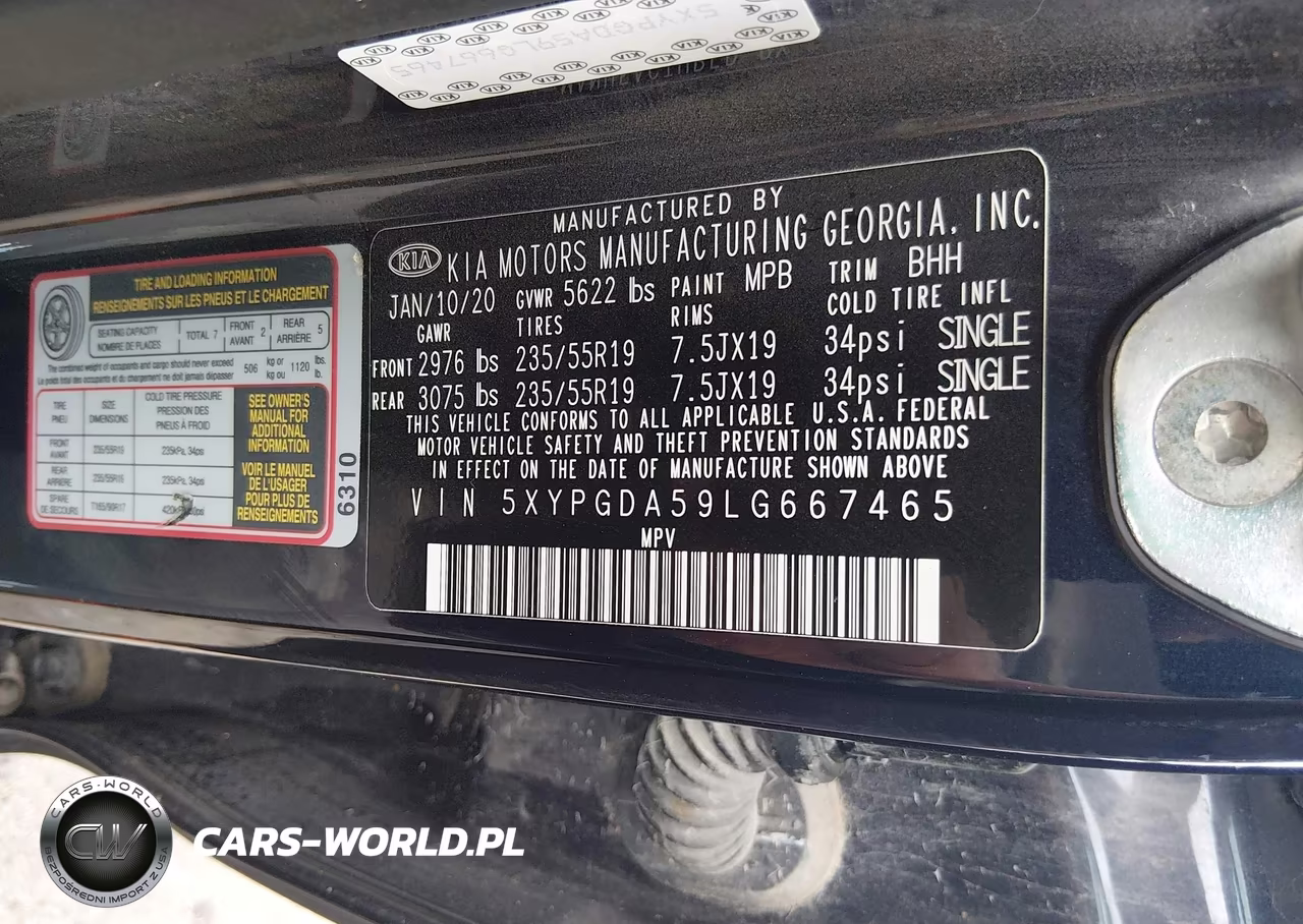 2020 Kia Sorento 3.3L S VIN:5XYPGDA59LG667465 - 9
