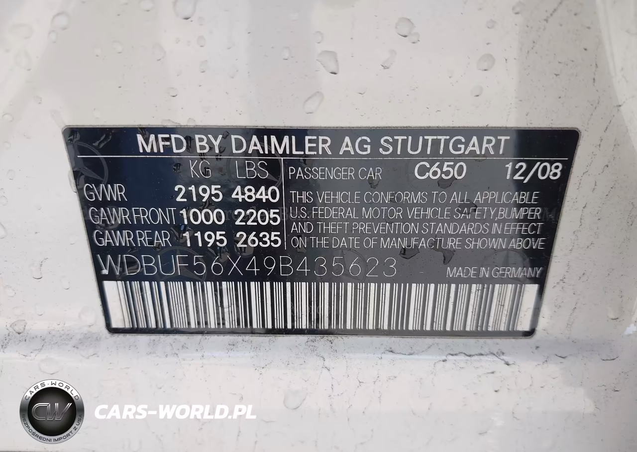 2009 Mercedes-Benz E 350 VIN:WDBUF56X49B435623 - 9