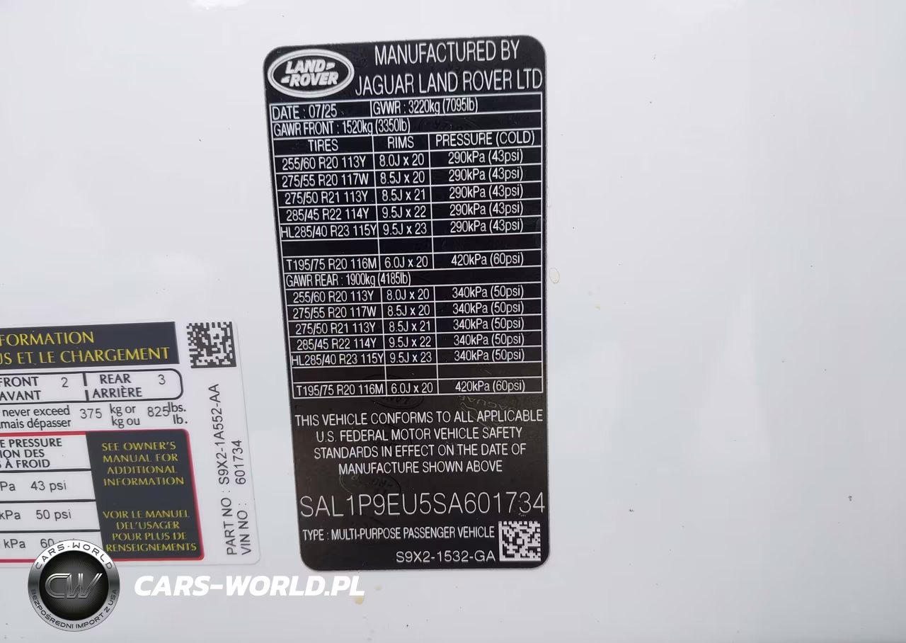2025 Land Rover Range Rover Sport P360 Se VIN:SAL1P9EU5SA601734 - 9