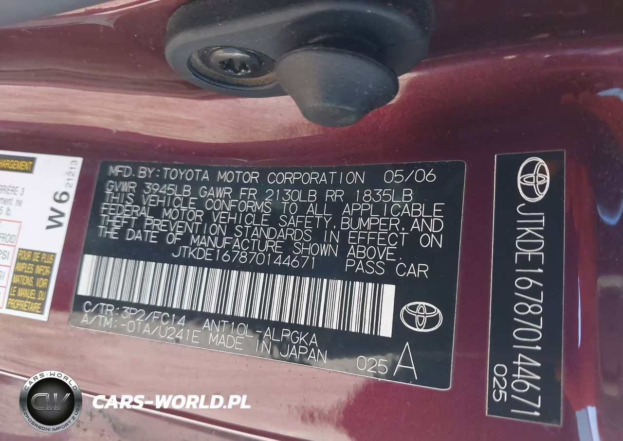 2007 Scion Tc VIN:JTKDE167870144671 - 9