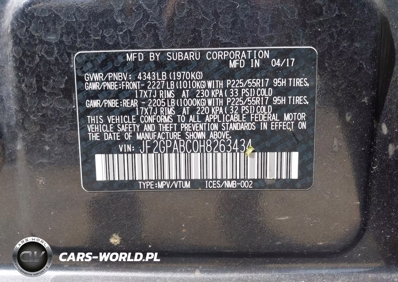 2017 Subaru Crosstrek 2.0I Premium VIN:JF2GPABC0H8263434 - 9