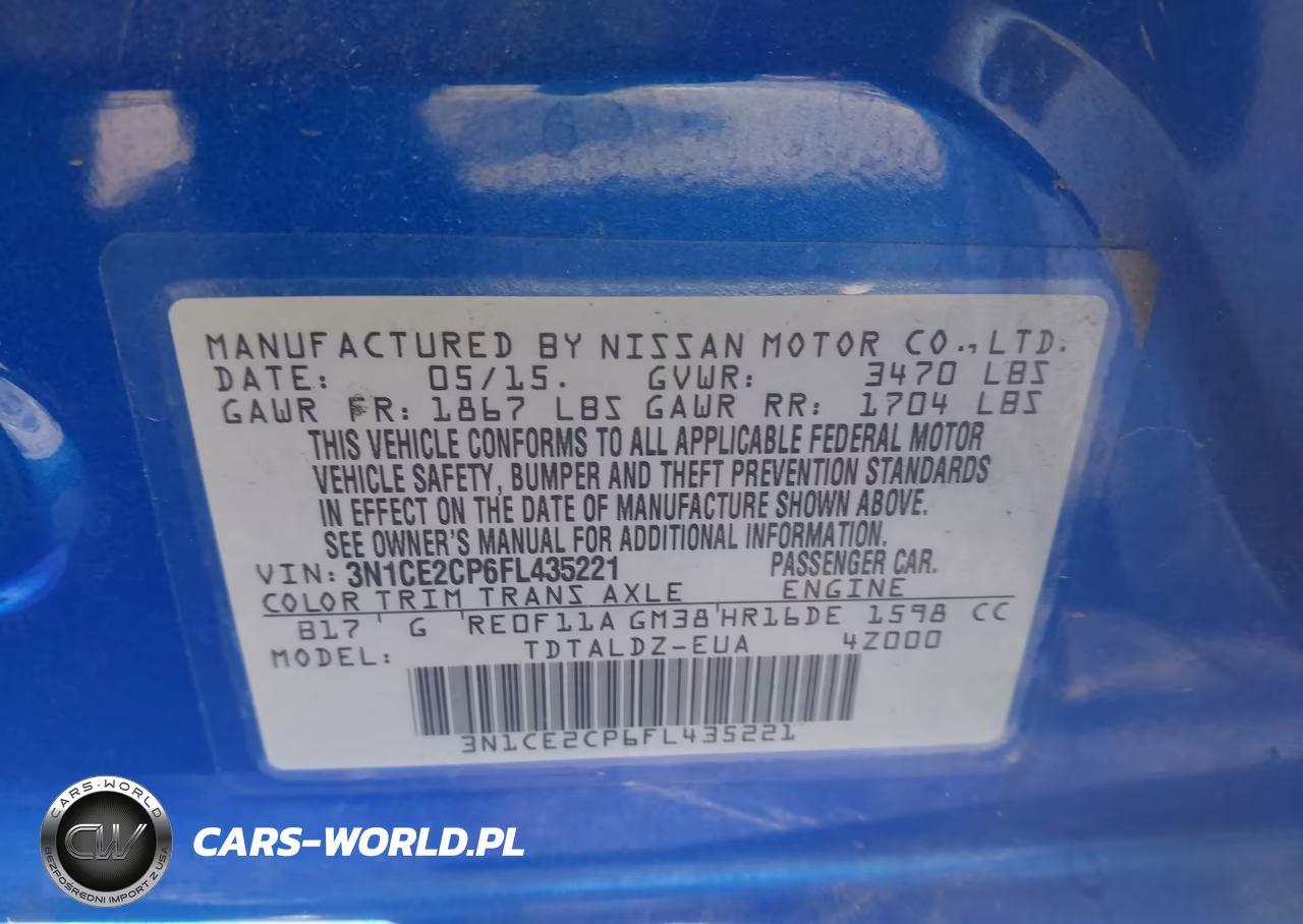 2015 Nissan Versa Note Sv VIN:3N1CE2CP6FL435221 - 9