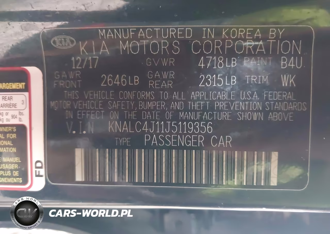 2018 Kia Cadenza Premium VIN:KNALC4J11J5119356 - 9