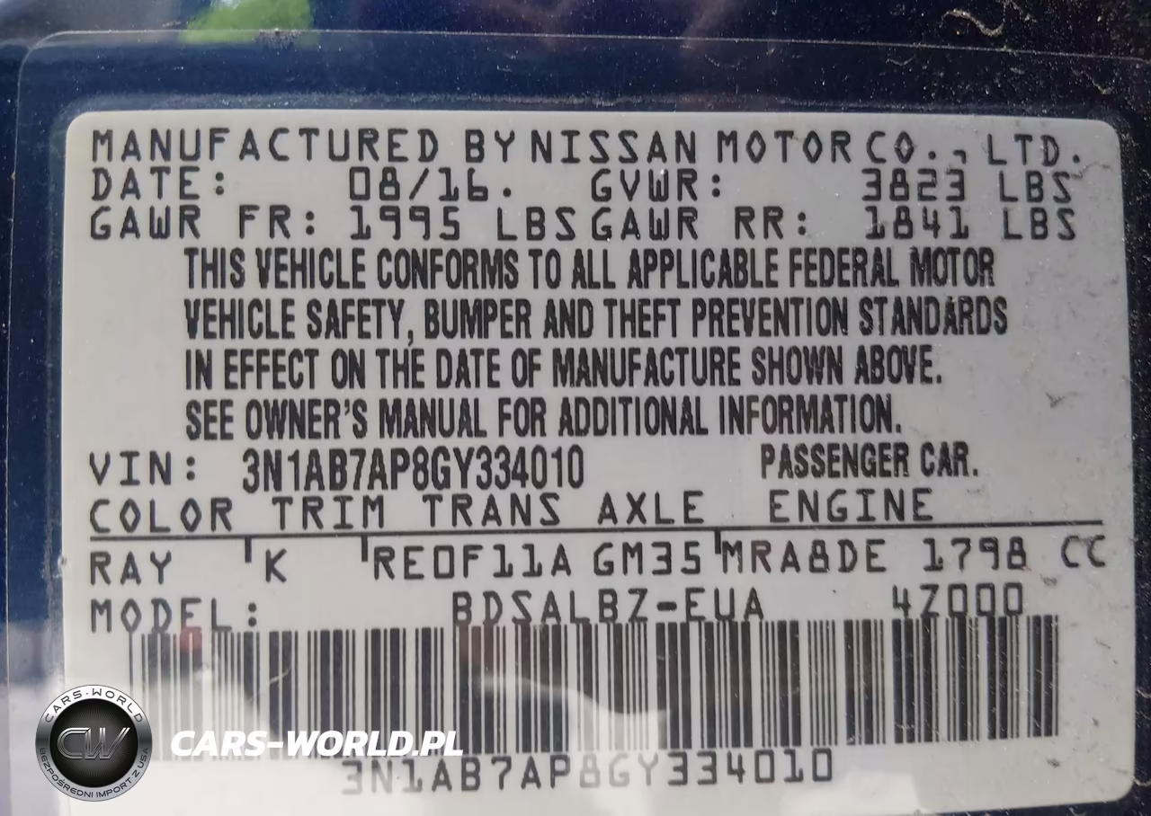 2016 Nissan Sentra S VIN:3N1AB7AP8GY334010 - 9
