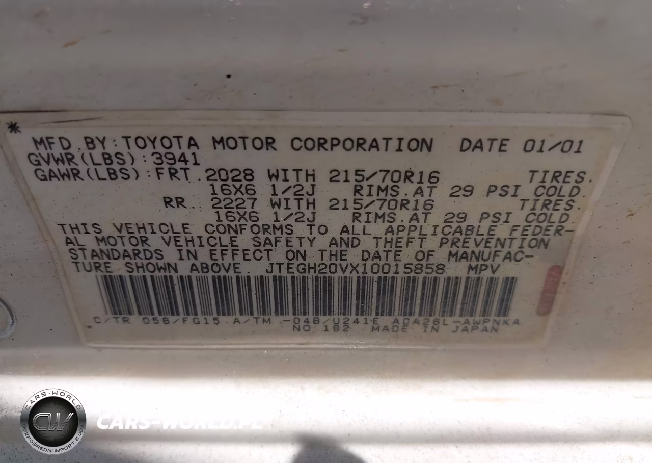 2001 Toyota Rav4 VIN:JTEGH20VX10015858 - 9