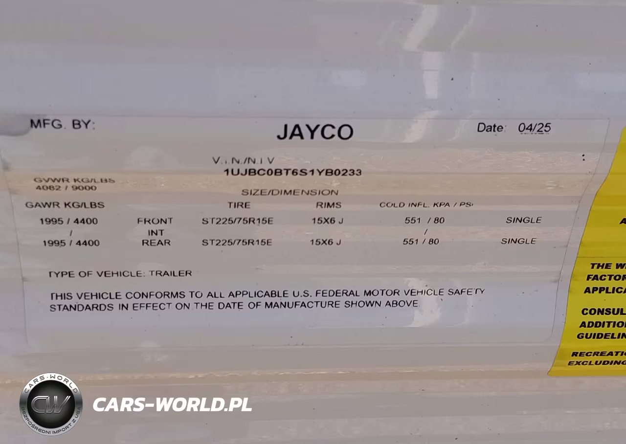 2025 Jayco Other VIN:1UJBC0BT6S1YB0233 - 9