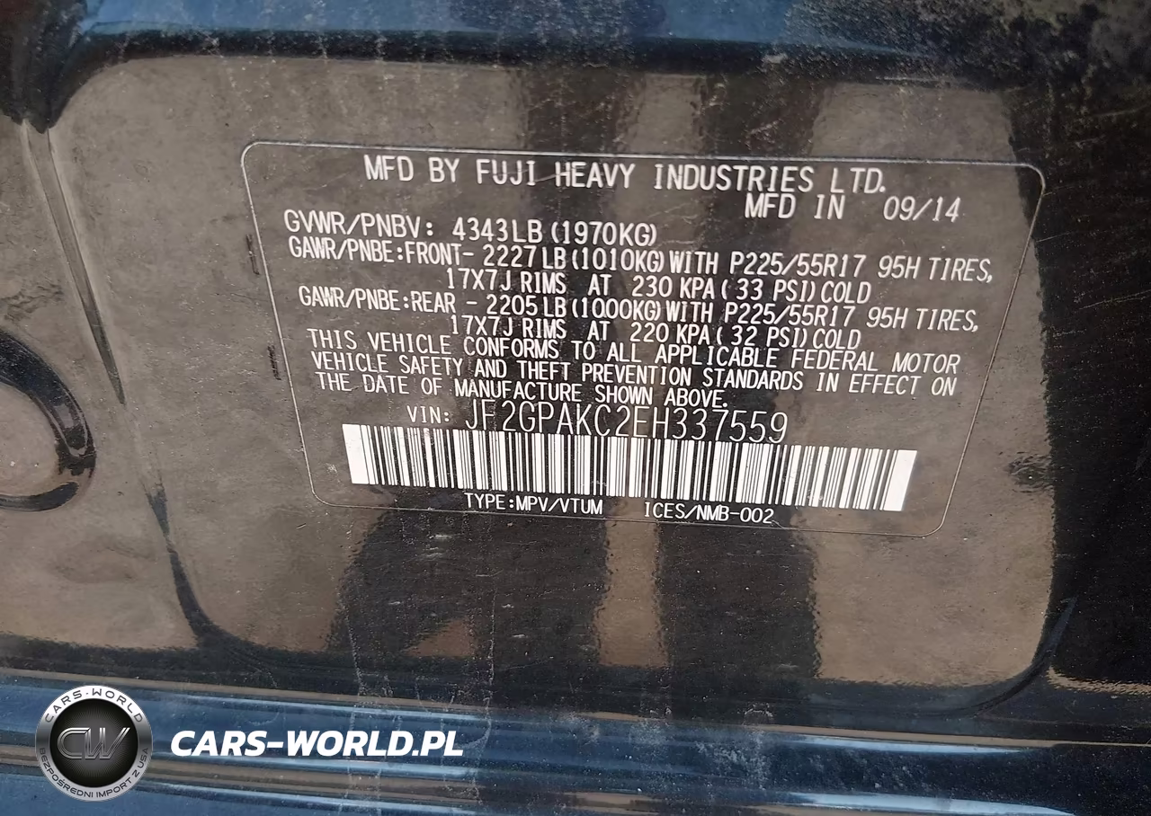 2014 Subaru Xv Crosstrek 2.0I Limited VIN:JF2GPAKC2EH337559 - 9