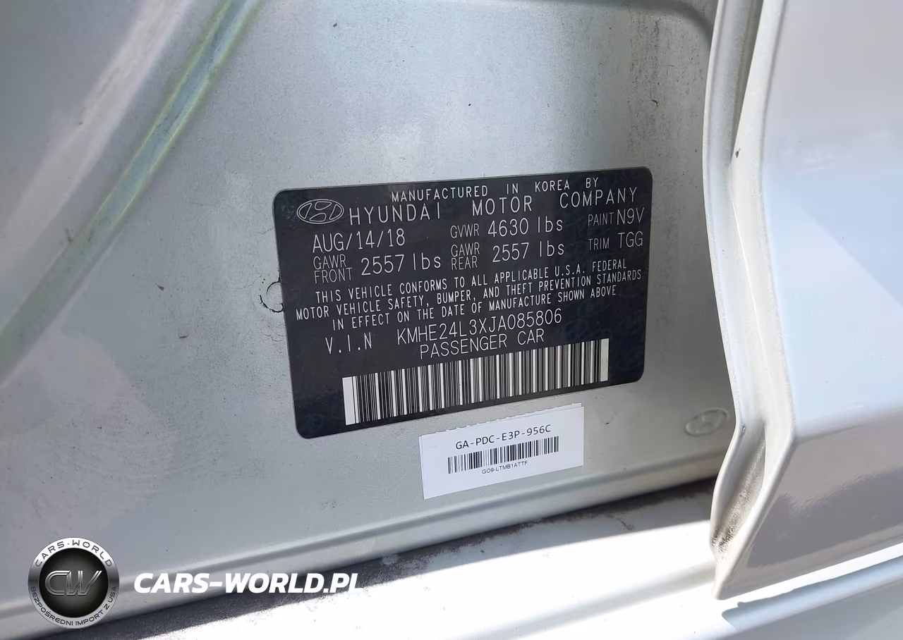 2018 Hyundai Sonata Hybrid Se VIN:KMHE24L3XJA085806 - 9