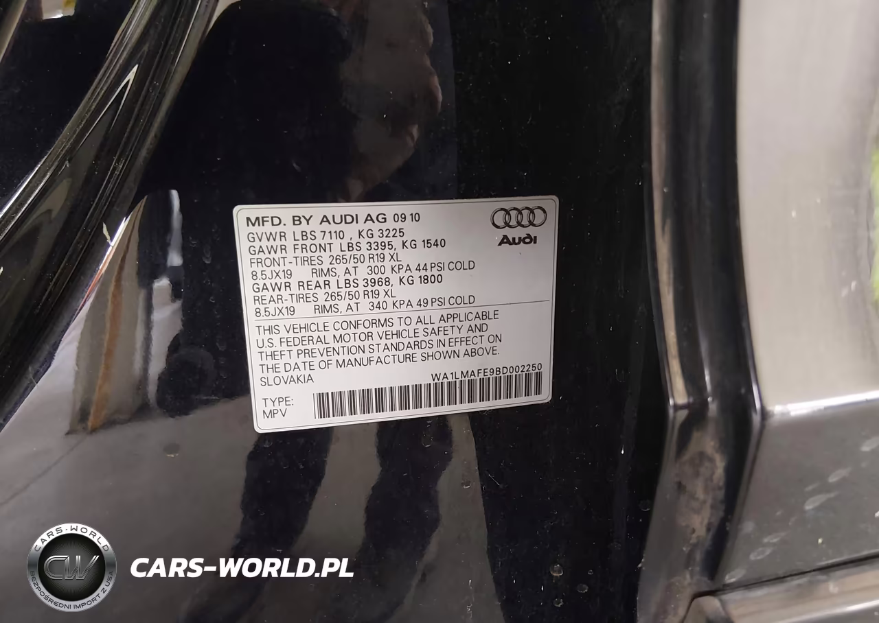 2011 Audi Q7 3.0 Tdi Premium VIN:WA1LMAFE9BD002250 - 9