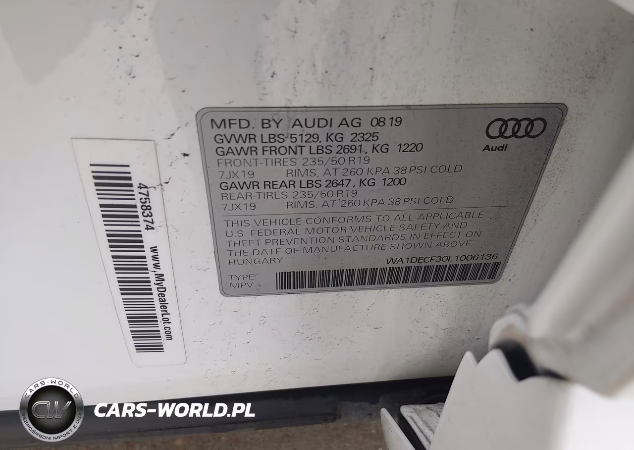 2020 Audi Q3 Premium 45 Tfsi S Line Quattro Tiptronic VIN:WA1DECF30L1006136 - 9