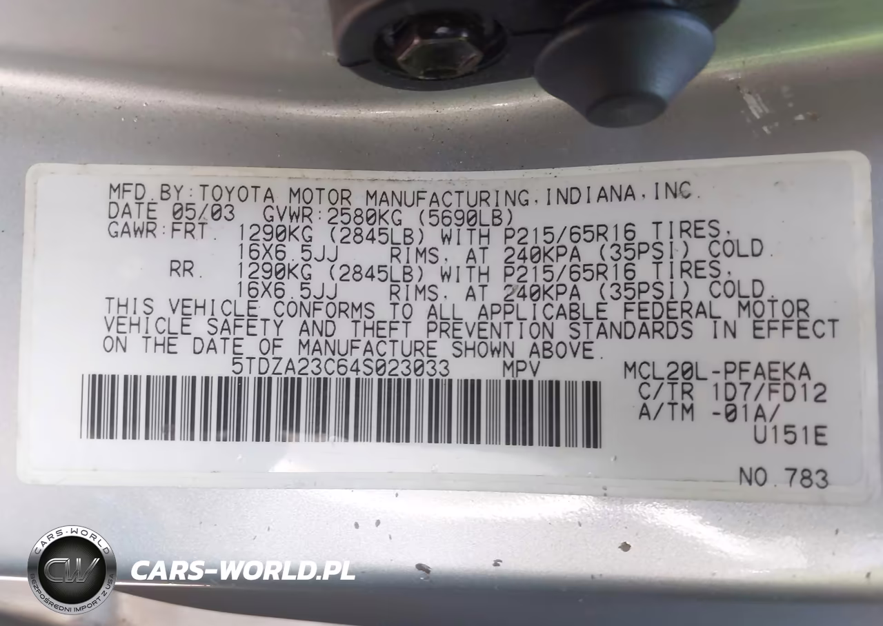 2004 Toyota Sienna Ce VIN:5TDZA23C64S023033 - 9