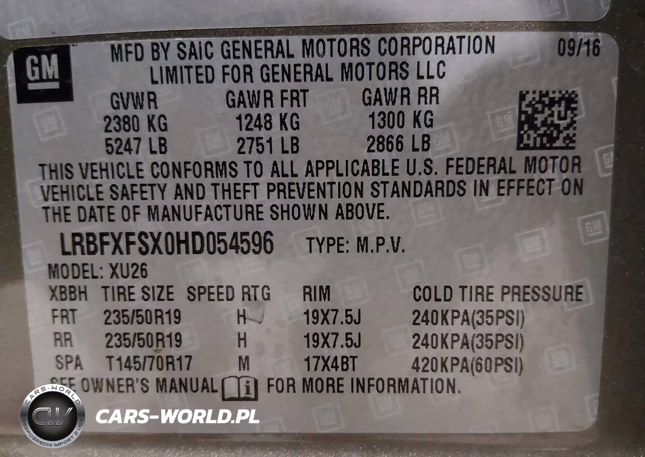 2017 Buick Envision Premium Ii VIN:LRBFXFSX0HD054596 - 9