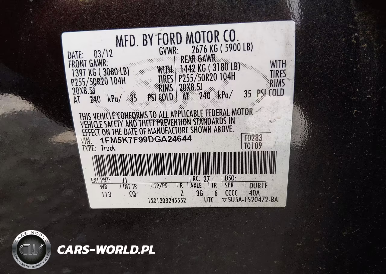 2013 Ford Explorer Limited VIN:1FM5K7F99DGA24644 - 9