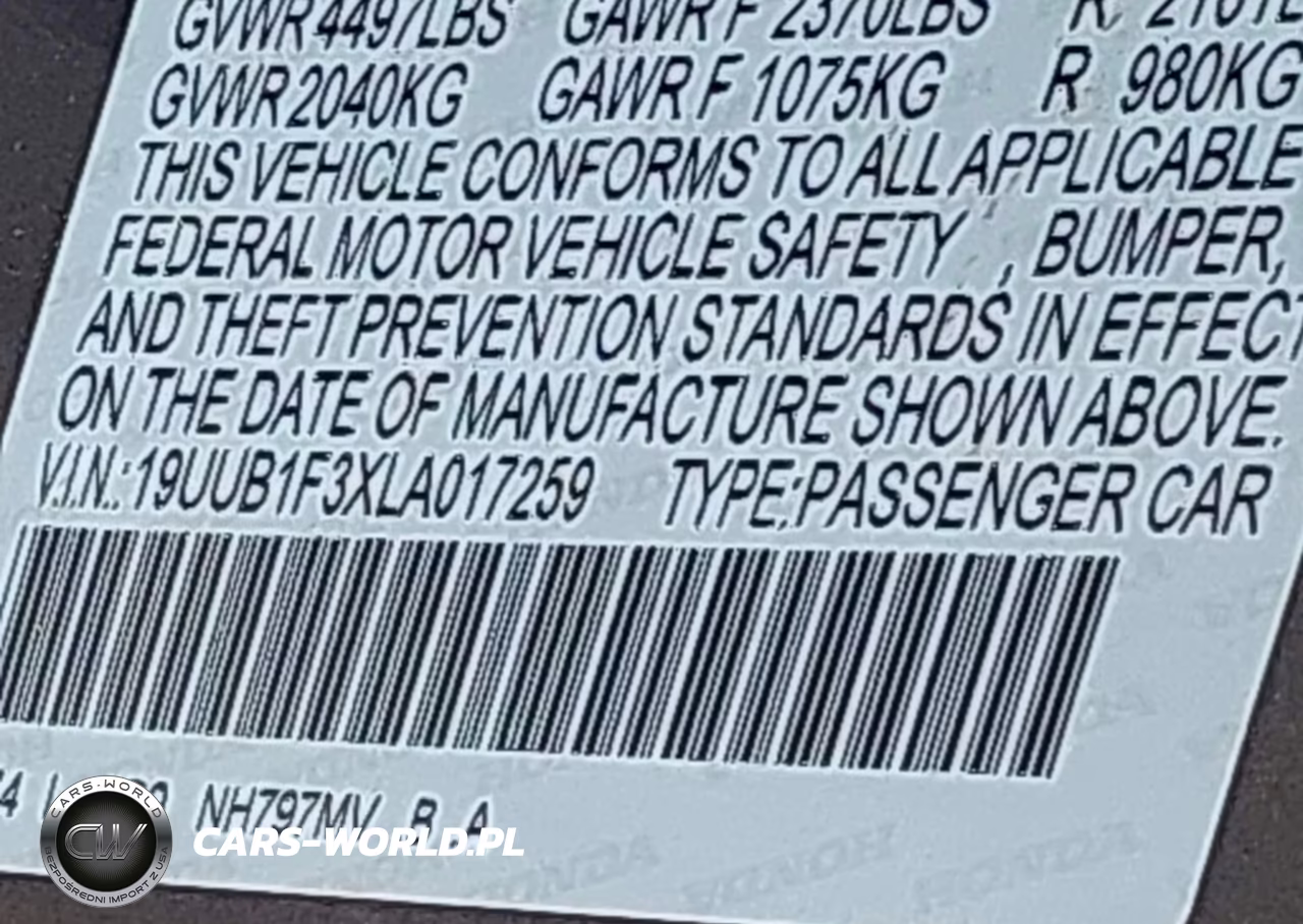 2020 Acura Tlx Standard VIN:19UUB1F3XLA017259 - 9