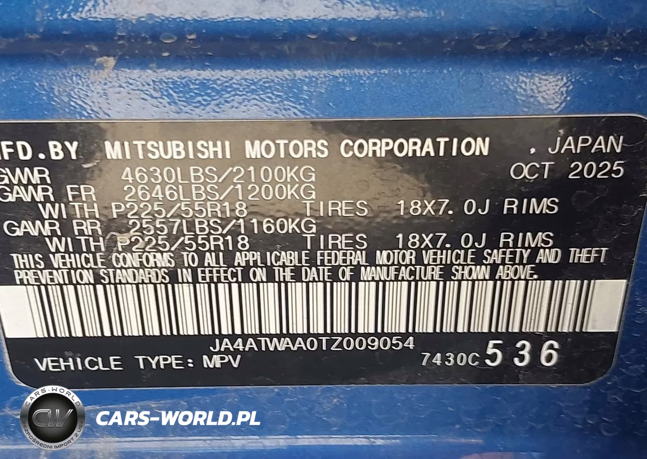 2026 Mitsubishi Eclipse Cross Black Edition S-Awc-Se S-Awc-Sel S-Awc VIN:JA4ATWAA0TZ009054 - 9