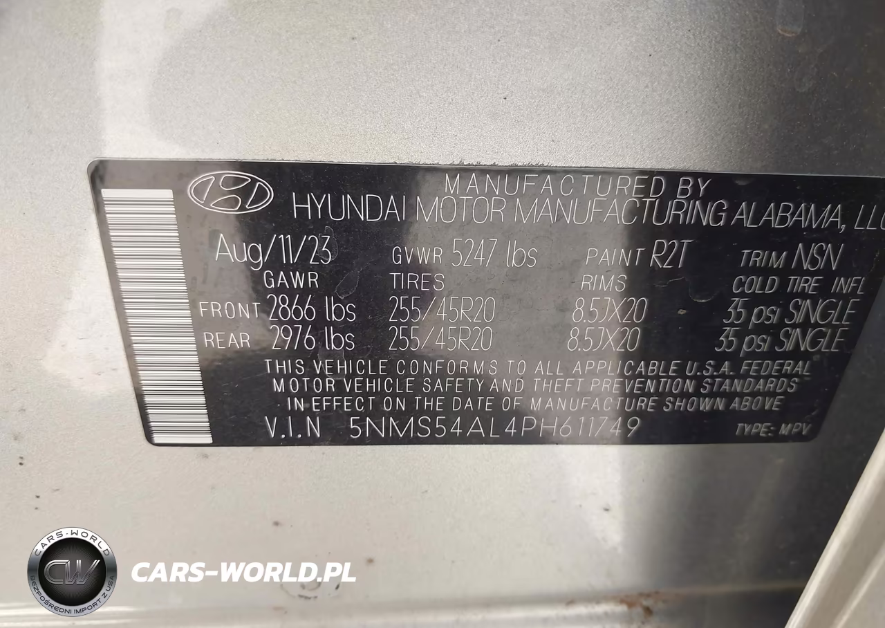 2023 Hyundai Santa Fe Calligraphy VIN:5NMS54AL4PH611749 - 9