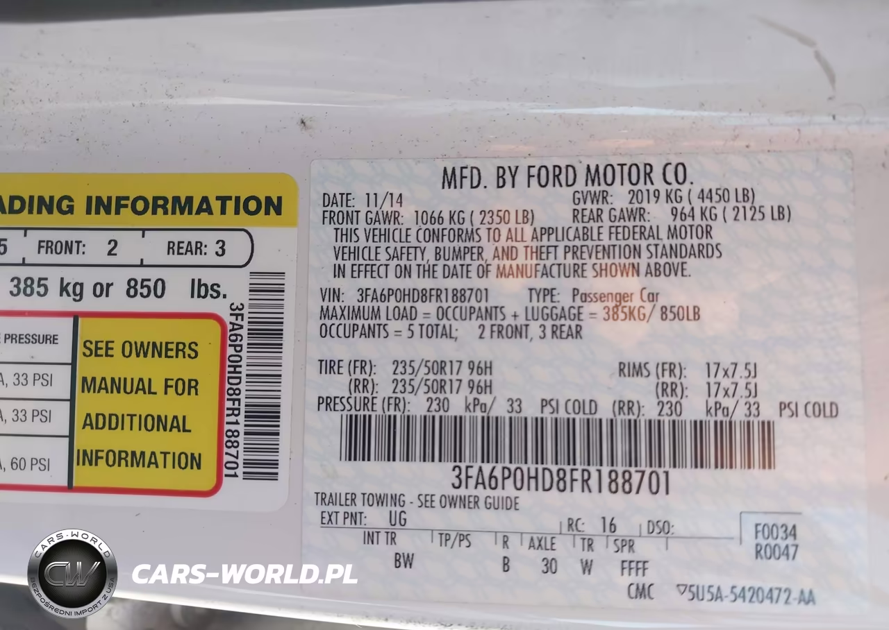 2015 Ford Fusion Se VIN:3FA6P0HD8FR188701 - 9