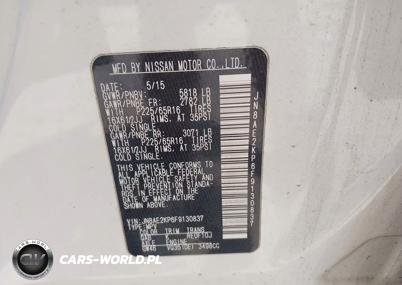 2015 Nissan Quest VIN:JN8AE2KP6F9130837 - 9