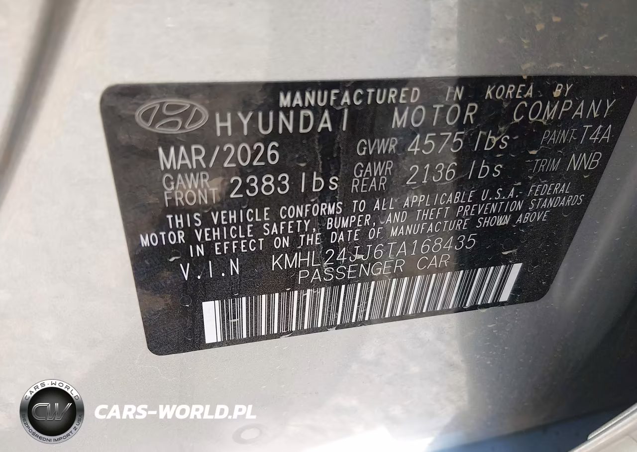 2026 Hyundai Sonata Hybrid Blue VIN:KMHL24JJ6TA168435 - 9
