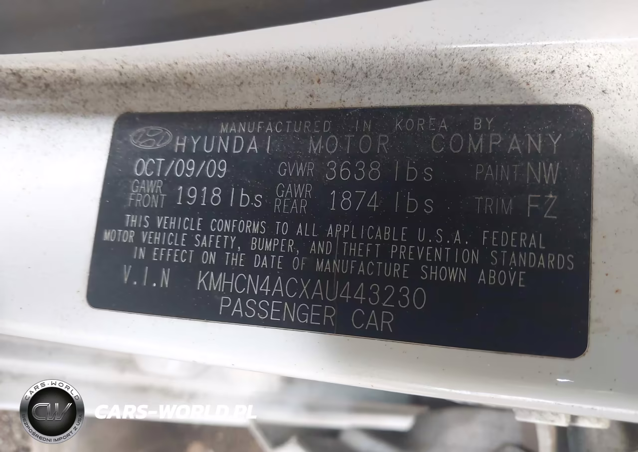 2010 Hyundai Accent Gls VIN:KMHCN4ACXAU443230 - 9