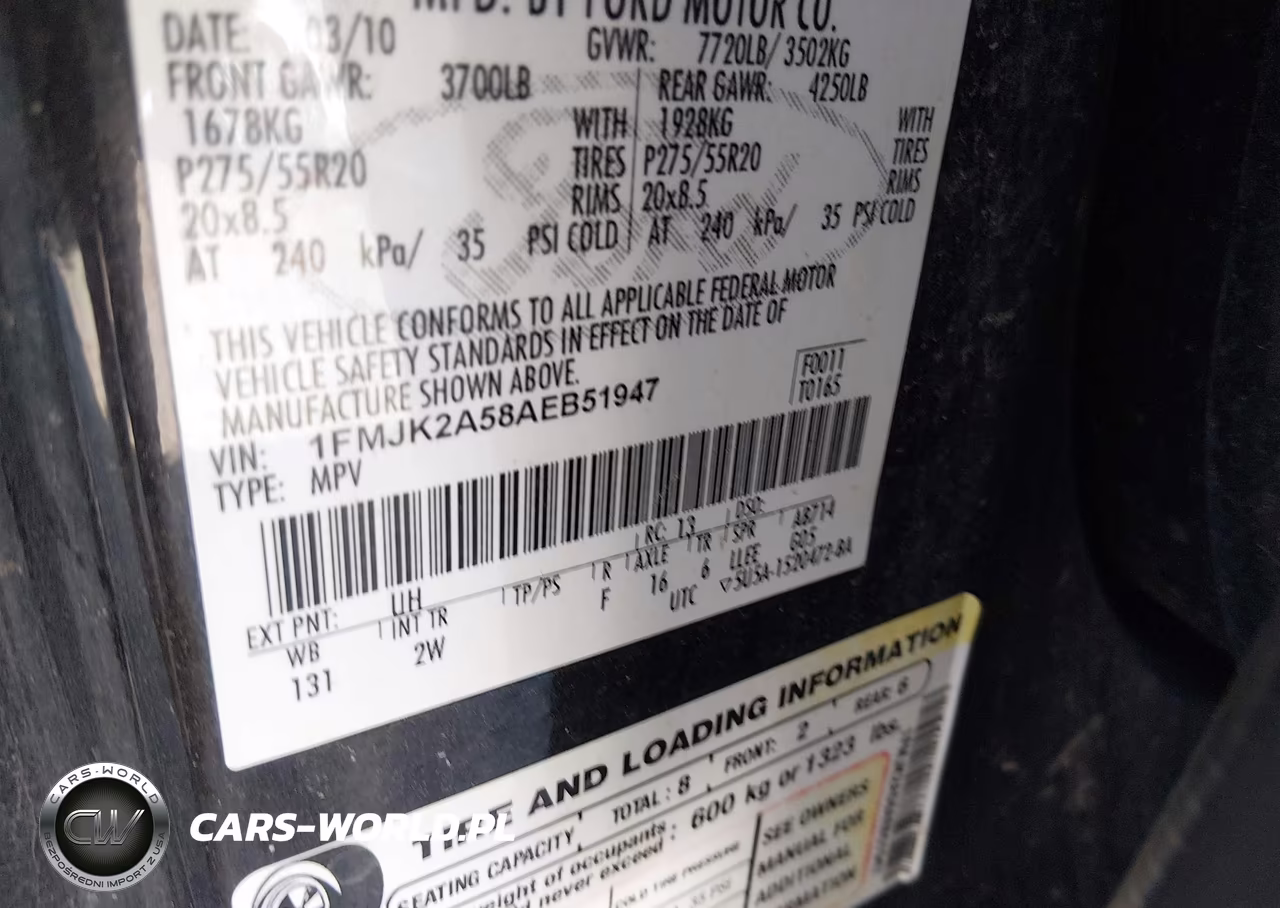 2010 Ford Expedition El Limited VIN:1FMJK2A58AEB51947 - 9