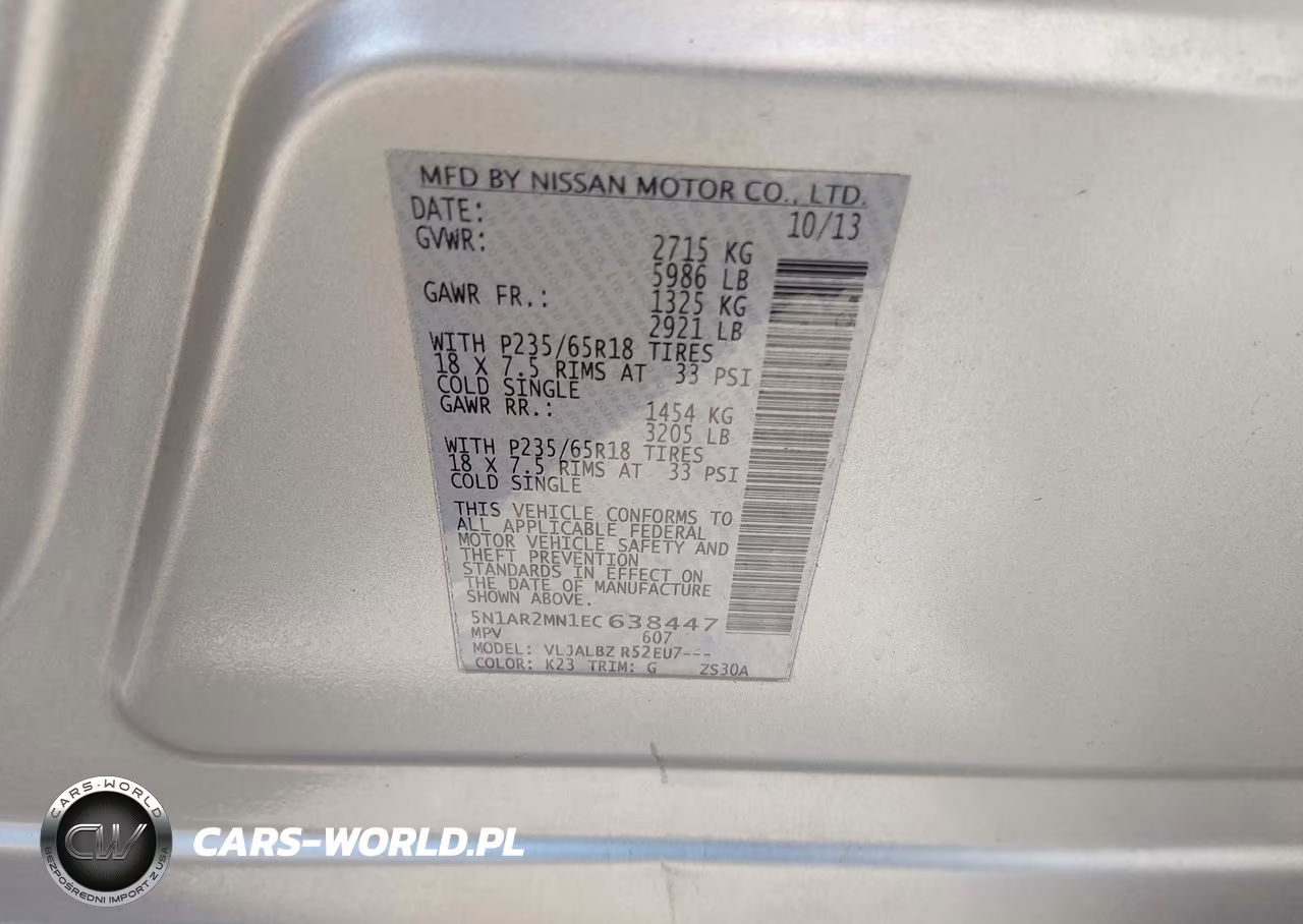 2014 Nissan Pathfinder S VIN:5N1AR2MN1EC638447 - 9
