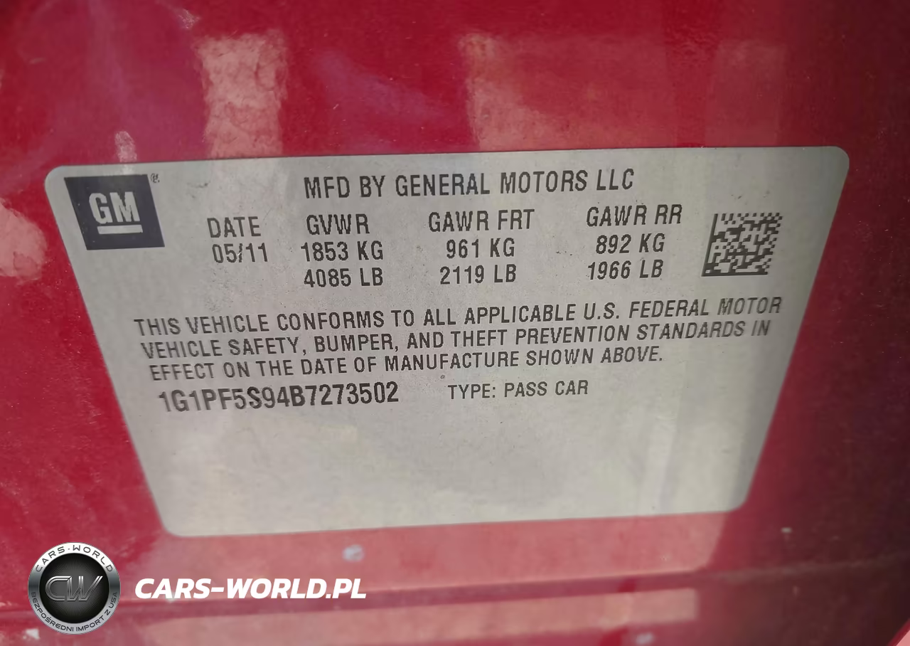 2011 Chevrolet Cruze 1Lt VIN:1G1PF5S94B7273502 - 9