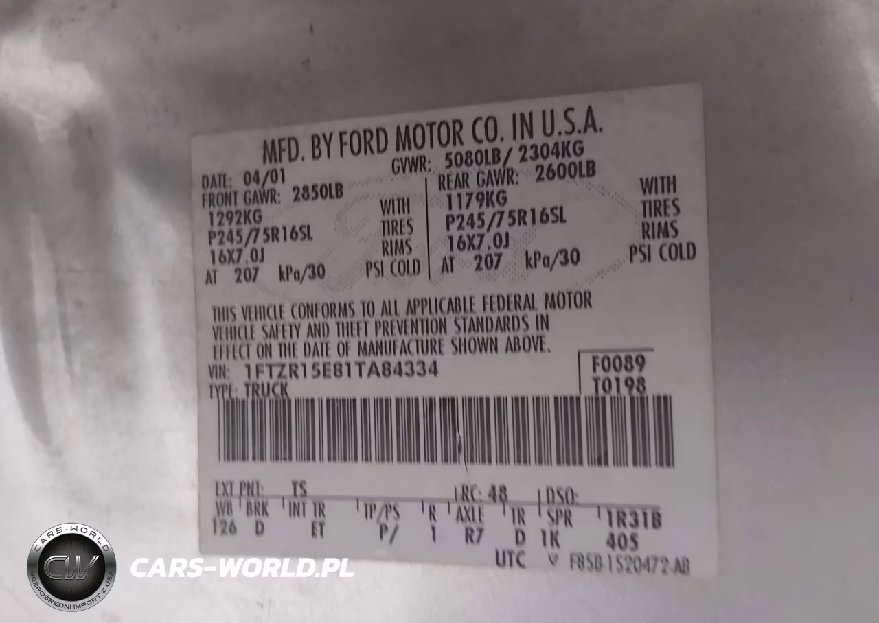 2001 Ford Ranger Edge-Xlt VIN:1FTZR15E81TA84334 - 9